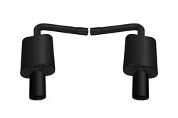 Gibson Black Rear Exhaust System 11-20 Grand Cherokee 3.6L, 5.7L - Click Image to Close